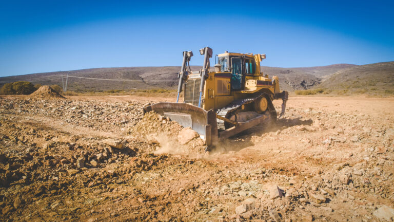 Crawler dozer at work