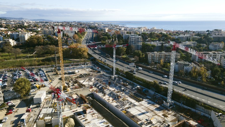 [Job story] Five Potain Tower Cranes Support Canebiers-Villette Eco-district Build in Southern France