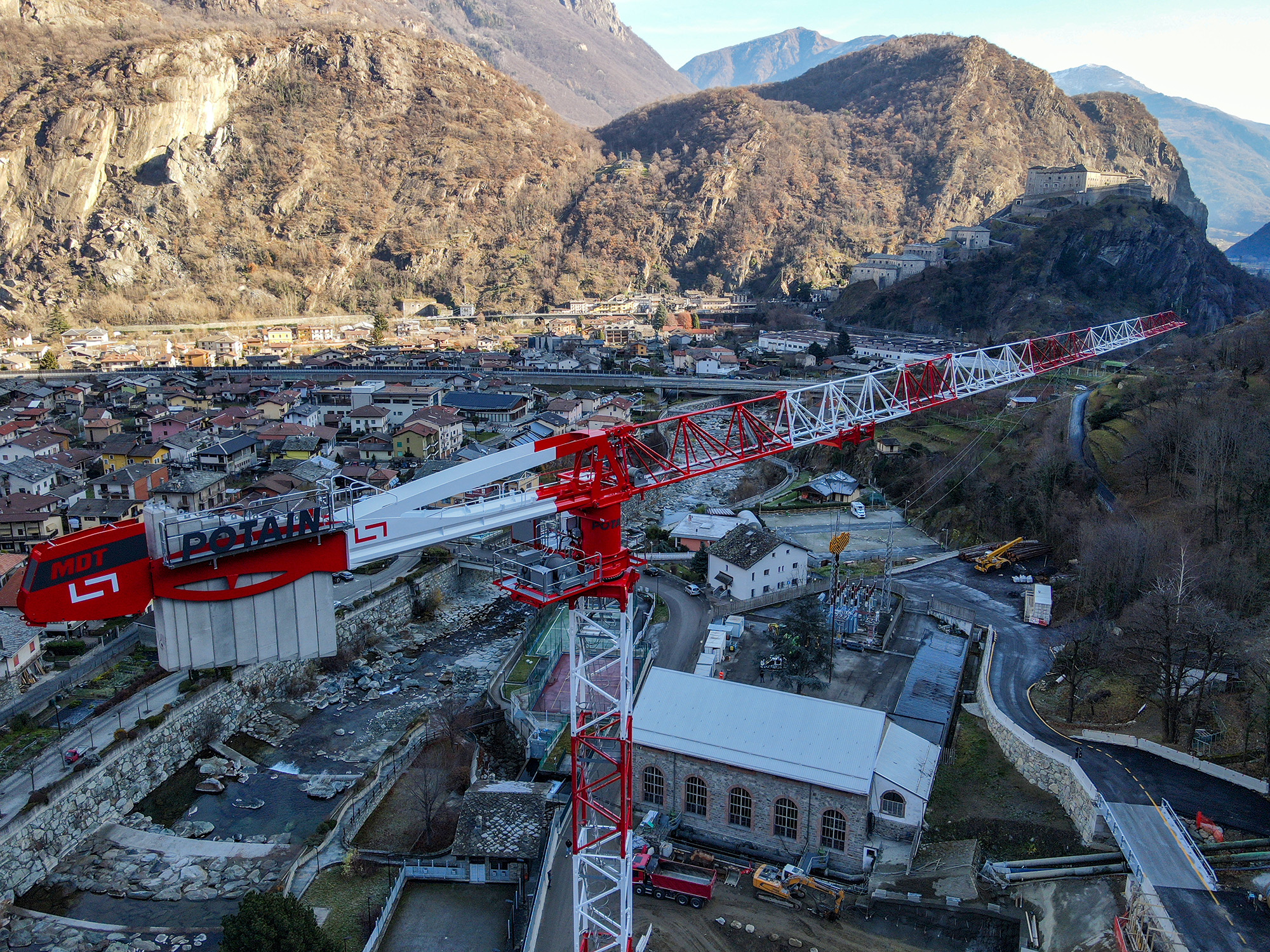 [Job Story] Potain MDT 269 J12 Crane Takes on Precision Lifting as Aosta Valley Hydropower Plant Doubles Its Energy Ambition