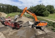 Kok Lexmond Brings the New Develon DX360LC-9 Into On-Site Recycling Operations