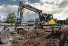 Volvo CE Expands Its Electric Line-Up in Europe With the EWR150 Wheeled Excavator