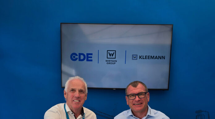 Dry Crushing Meets Wet Processing: CDE Hands Its German Route to Market to Kleemann Tony Convery, Founder and Executive Chairman of CDE, left, with Alexander Knam, Managing Director of Kleemann.