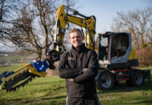 Wacker Neuson Puts the EW100 to Work in Four Countries The Wacker Neuson EW100 wheeled excavator in use at Austrian earthworks contractor Pfeffer Erdbau.