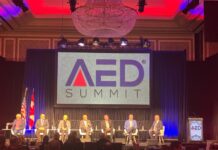 Dealers and manufacturers on stage at the AED Summit (Image: AED)