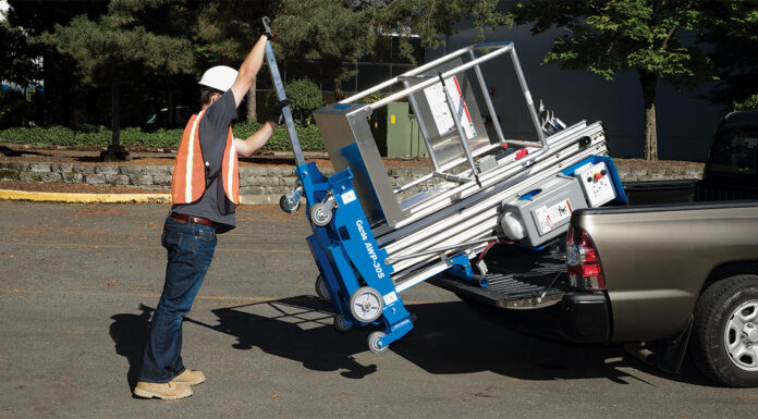 Genie Turns 60, and Asks Its Customers What to Put in the Time Capsule A Genie aerial work platform being loaded for the jobsite (Image: Genie)