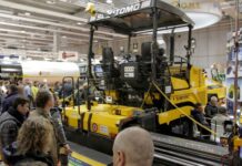 Road construction machinery on display at a previous edition of Asphaltica in Bologna (Image: Asphaltica/BolognaFiere)