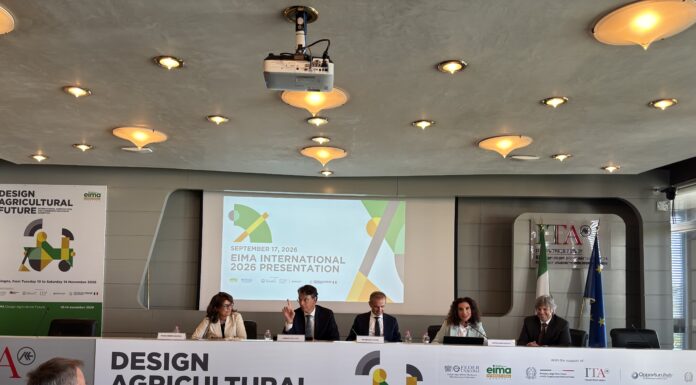 FederUnacoma and ICE officials at the presentation of EIMA International 2026 in Rome (Image: FederUnacoma)